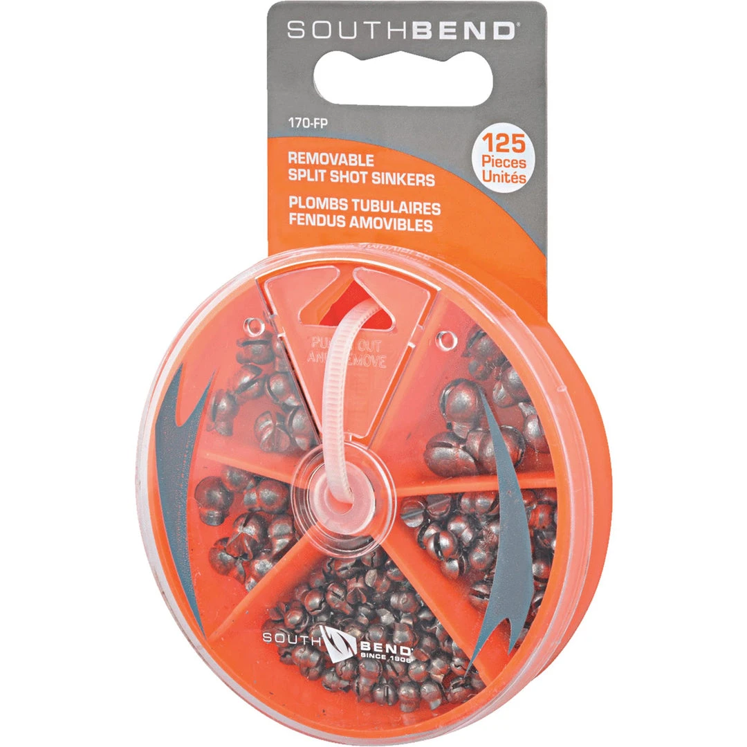 South Bend 125 Piece Removable Split Shot Sinkers Assortment Selector Pack 3 South Bend 125 Piece Removable Split Shot Sinkers Assortment Selector Pack