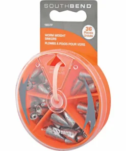 South Bend FISHING TACKLE 36 Piece Worm Weight Assortment Selector Pack