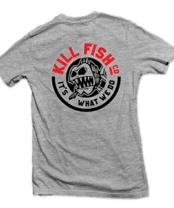 Kill Fish Co. KILLFISH CO. "Round" Heather Grey Pocket T-Shirt