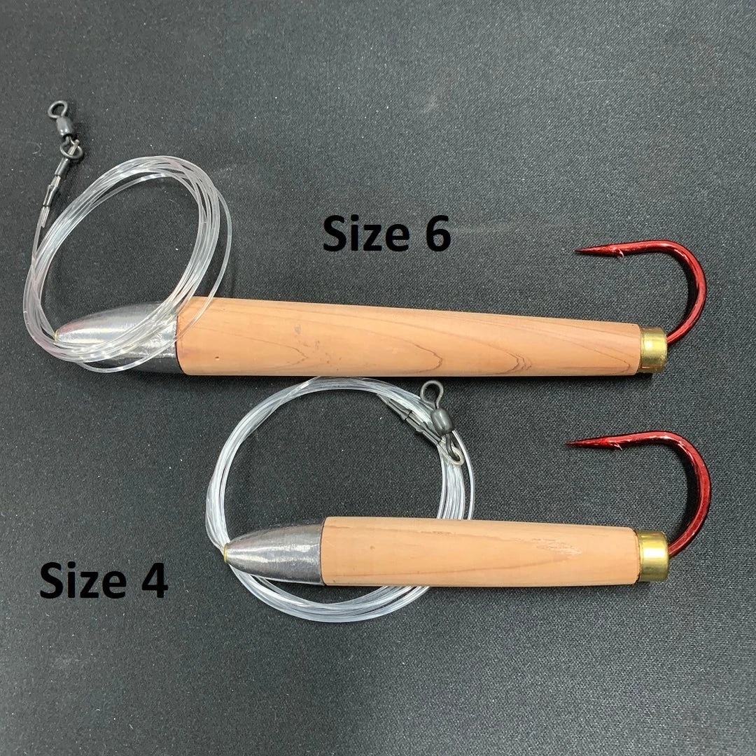 Lead Masters FISHING TACKLE Cedar Plug Trolling Lures 4 Lead Masters FISHING TACKLE Cedar Plug Trolling Lures