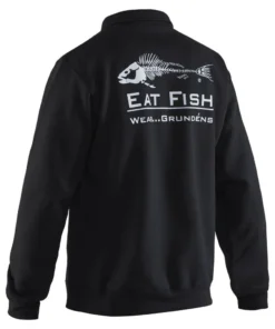 Grundens Eat Fish 1/4 Zip Sweatshirt FISHING AND OUTDOOR APPAREL