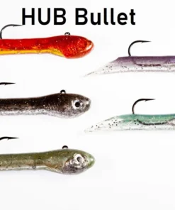 Hookup Baits HUB 4.5" Trolling Tube Baits With Owner 3X Strong Hook FISHING TACKLE