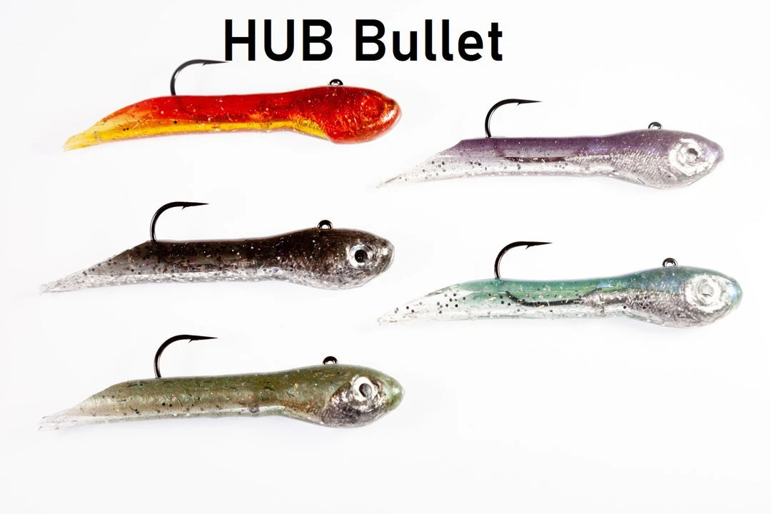 Hookup Baits HUB 4.5" Trolling Tube Baits With Owner 3X Strong Hook FISHING TACKLE 3 Hookup Baits HUB 4.5" Trolling Tube Baits With Owner 3X Strong Hook FISHING TACKLE