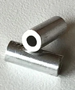 Catch All FISHING TACKLE Aluminum Stop Crimps - Round Single Barrel