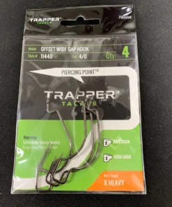 FISHING TACKLE Heavy Duty Trapper Offset Wide Gap Hooks
